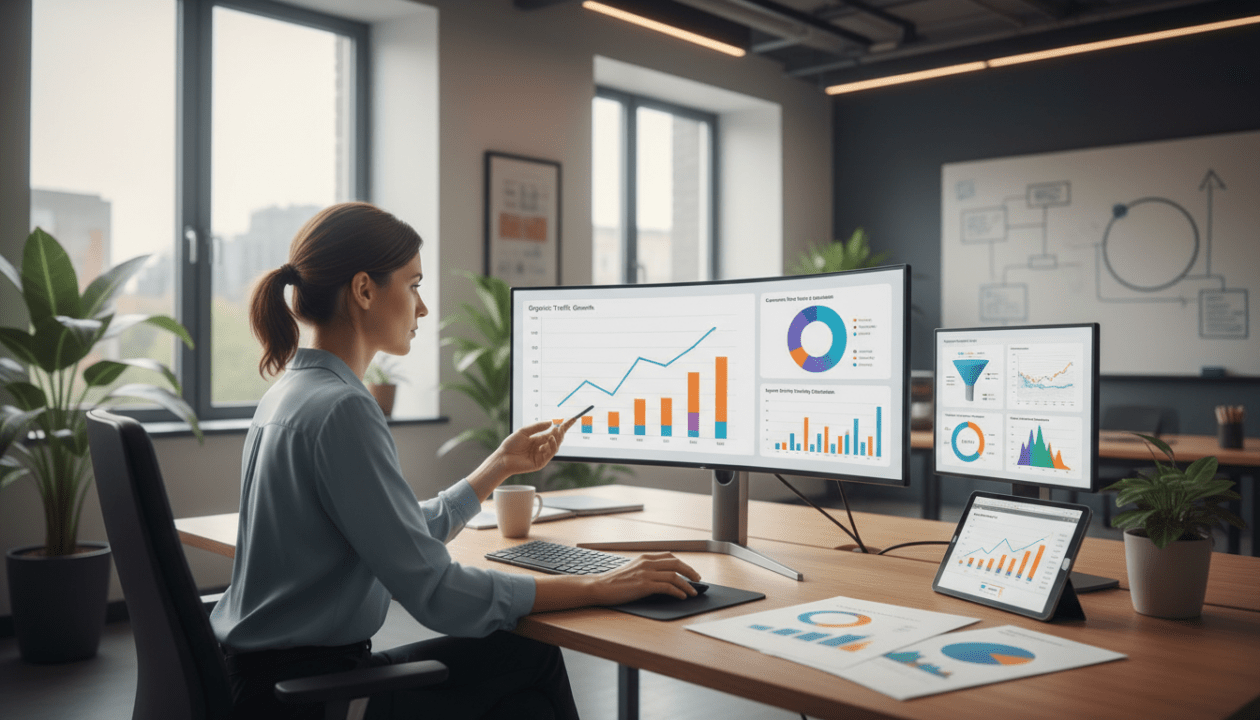 aprende a medir el roi del seo con métricas clave, kpis esenciales y dashboards efectivos para reportar resultados precisos y optimizar tus estrategias digitales.