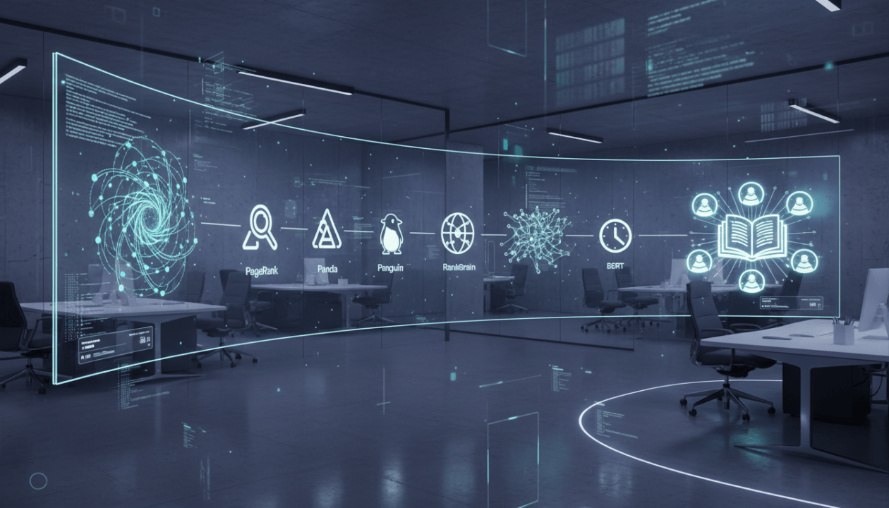 explora la evolución de los algoritmos de google desde el innovador pagerank hasta la reciente actualización de contenido útil, y descubre cómo han transformado la búsqueda en línea.